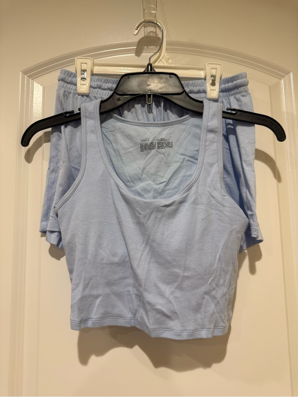 Auden Light Blue Ribbed Tank Pajama Set